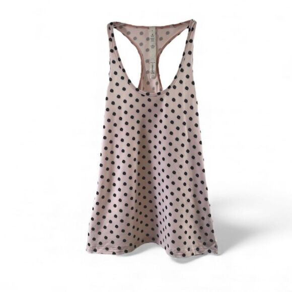 lululemon athletica Tops - Lululemon Pink Polka Dot Racerback Top Size 8